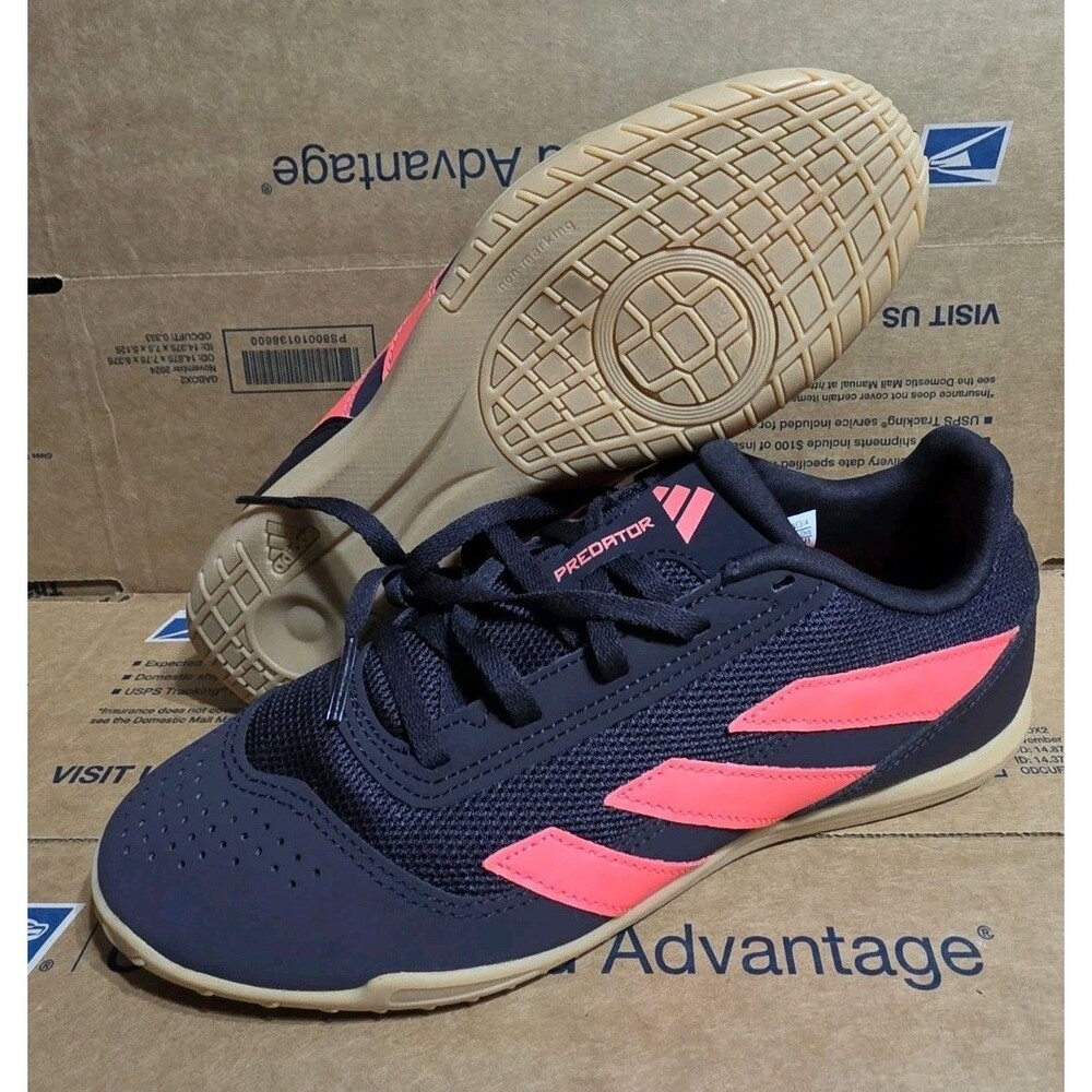 NEW Adidas IG5448 Predator Club Indoor Sala Turf Black Soccer Shoes Men's US 9.5